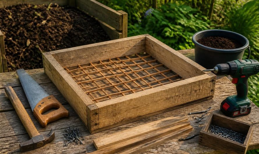 Fabriquer un tamis à compost avec des chutes de bois