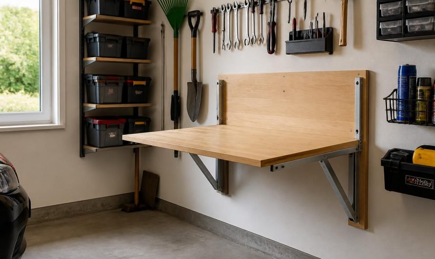 Fabriquer un établi pliant mural pour petit garage
