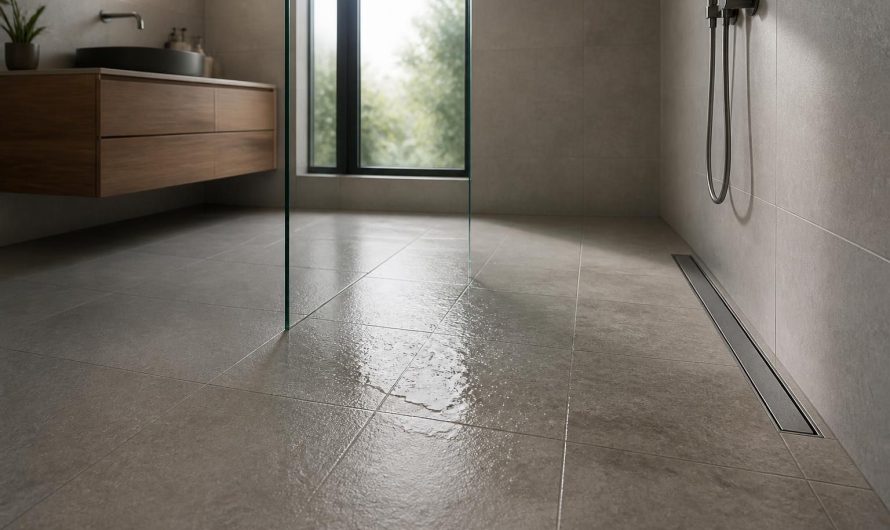 Quelle pente minimum pour une évacuation de douche italienne en rez-de-chaussée