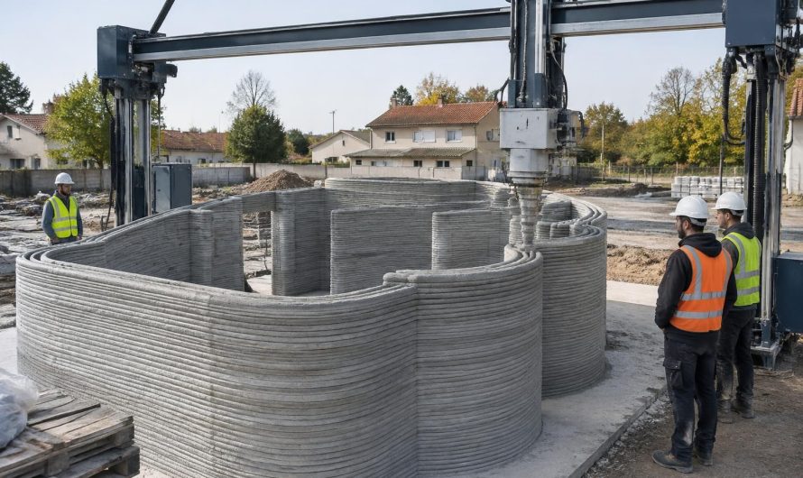 Impression 3D béton : les premiers chantiers de logements sociaux en France
