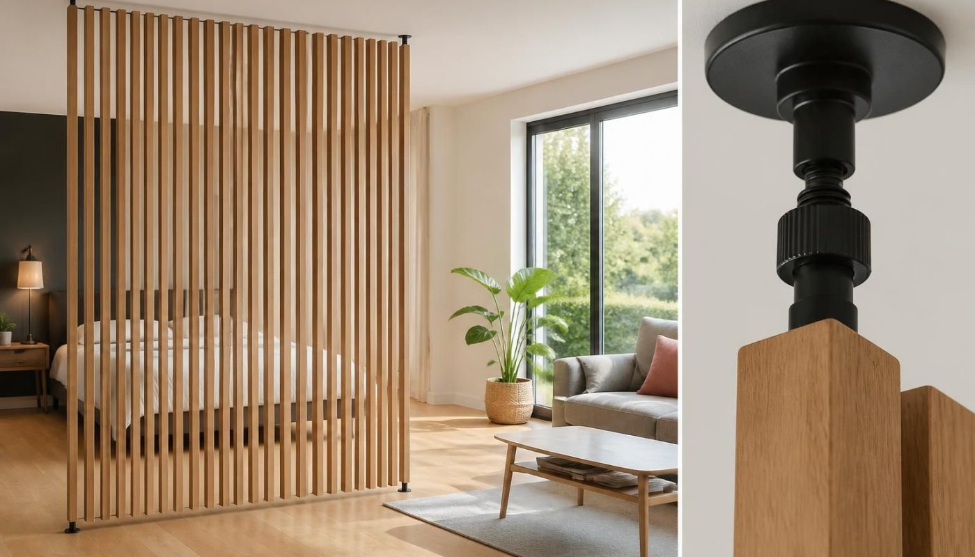 découvrez comment poser un claustra en bois à l'intérieur sans percer le plafond, une solution simple et esthétique pour séparer vos espaces tout en préservant votre plafond.
